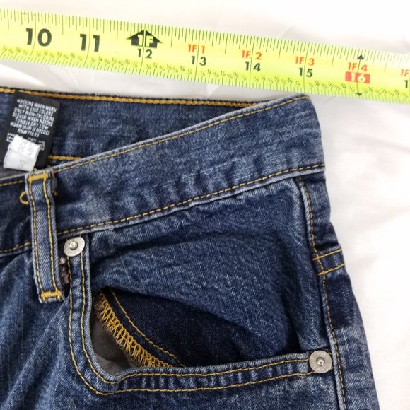 Express Jeans Juniors Size 9 Long High Rise Bootcut Dark Wash Blue Denim 30x32.5 - Picture 3 of 14